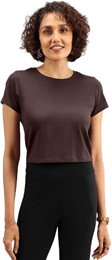 BlissClub Women's Solid Regular Fit T-Shirt