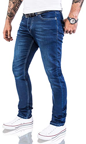 Rock Creek M21 Pantalon en jean stretch pour homme Coupe basique ajustée Taille W29 à W40 - Bleu - W30 - Image 3