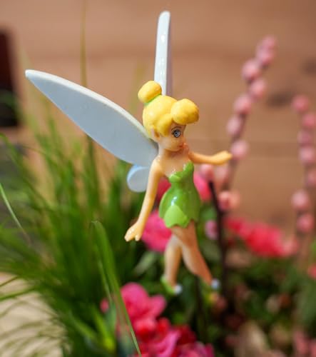 Christmas Inspirations Pendiente de jardín 3D de hada Campanilla, altura: 40 cm, diseño de flores de Peter Pan, moderno, decoración de jardín, figura decorativa para el jardín