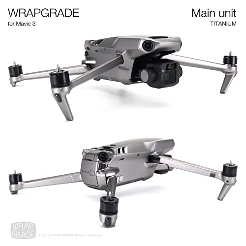 Image of WRAPGRADE Full Skin Stickers for DJI Mavic 3 / Mavic 3 Classic (Titanium)