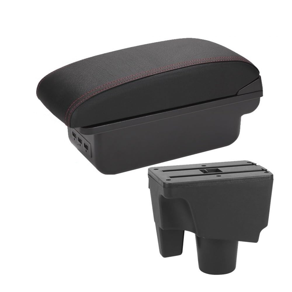 Aierdeyp B1 Black Red 3Usb Car Armrest Box For Toyota For Prius C For Aqua