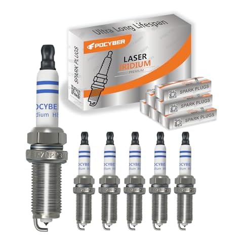 Set of 6 Spark Plugs for BMW E60 E83 E85 E90 High Power Replace OEM 12122158253 Cover