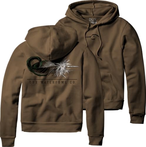 DUX Waterfowl Co Mens Mallard Curl Midweight Hoodie (US Alpha X-Large Regular Regular Tan)