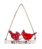 Mini Cardinals on Branch Everyday Christmas Ornament Hanging Home Décor | Presented in a White Gift...