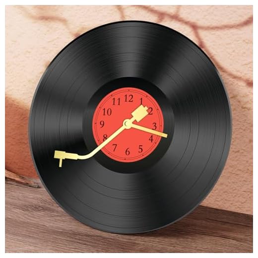 12" Vinyl Records Wall Decor, Vinyl Record Wall Clock, Unique Wall Clocks with Battery Operated (Battery Not Included) Music Decor and Room Decor
