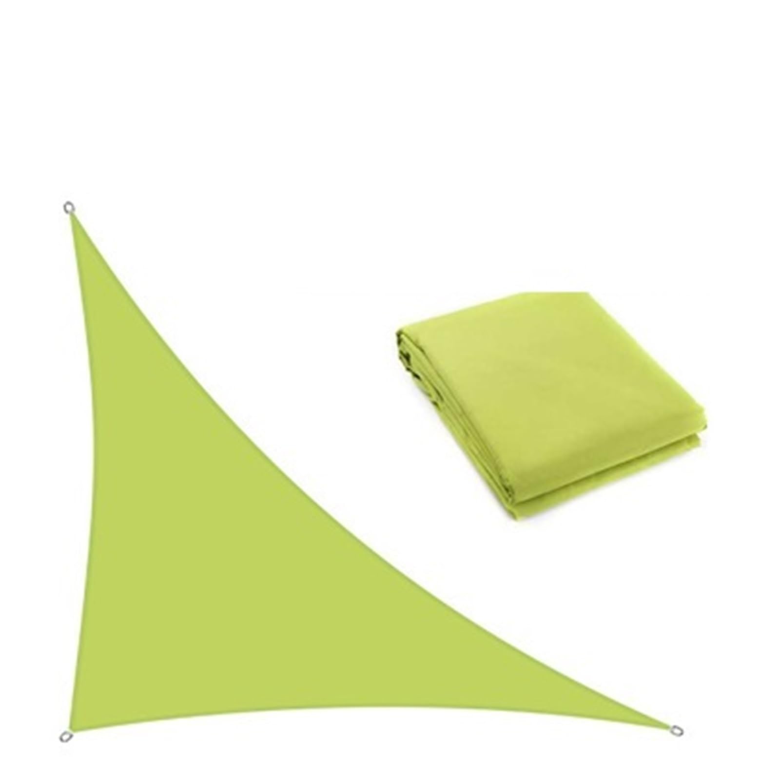 Voile d'ombrage triangulaire imperméable 420D de 5x5x7.1m en vert jaune pour jardin