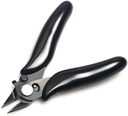 Wire Cutter 3.5 Inch Mini Diagonal Pliers Micro Small Soft Cutting Electronic Pliers Wires Soft Insulating Rubber Non-slip Handle Model Pliers DIY Hand Tools Black