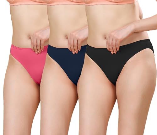 Image of London Hills Panty Set for Women Super Combed 100% Pure Cotton | Underwear for Women Combo | Seamless Panties for Woman | Lingerie for Women's Combo | Hipster Panty'| Pack of 3, Colors May Vary