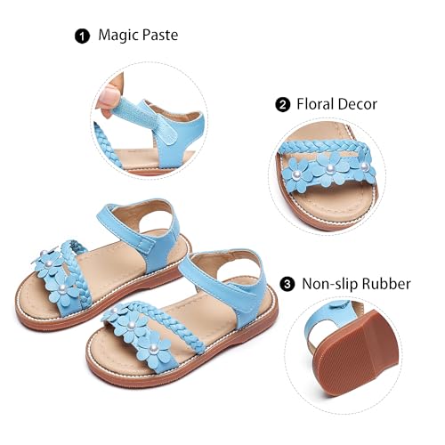 Image of GINFIVE Toddler Girls Sandals Little Girls Kids Summer Shoes Toddler Sandals