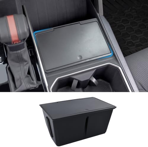Center Console Hidden Organizer Compatible with 2022 2023 2024 2025 2026 Toyota Tundra and 2026 Toyota Sequoia Accessories OEM Secret Compartment Storage Box Press Open(Fit SR/SR5/Limited/TRD Pro)