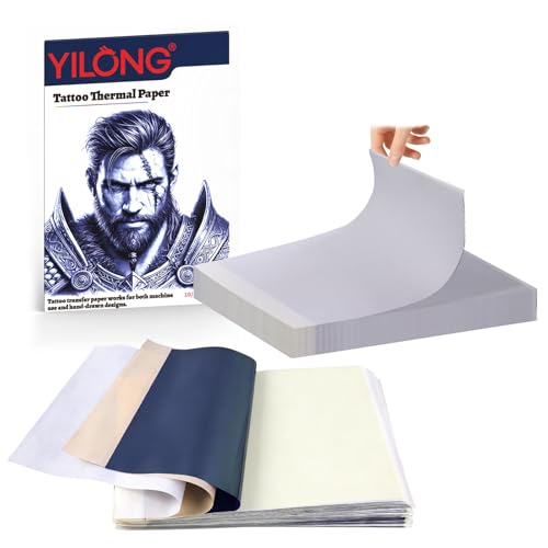 Stencil Transfer Paper for Tattooing - 10 Sheets Temporary Tattoo Paper with Dashed Lines, 4 Layers A4 Size Thermal Stencil Paper for Tattoo Stencil Printer,Tattoo Kits & Supplies