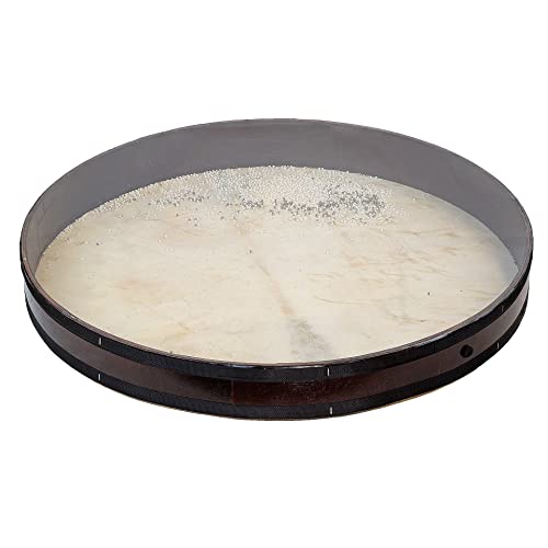Natural Sounding Percussion Ocean Drum with Wave Beads and Hardwood Frame, Goat and Plexy-Skin 16" 20" 24" 28 inch (28 inches)