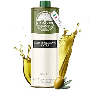 Italienisches Olivenöl Nativ Extra – Kaltgepresst & Vergine, 100 % Pures Olivenöl aus Italien (500ml)