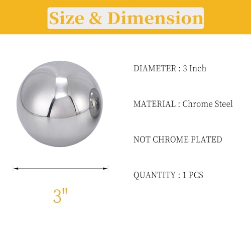 Vigorous PB2303006 One Large 3 Inch Inch Diameter Hardened Chrome Solid Steel Bearing Balls thumb #1