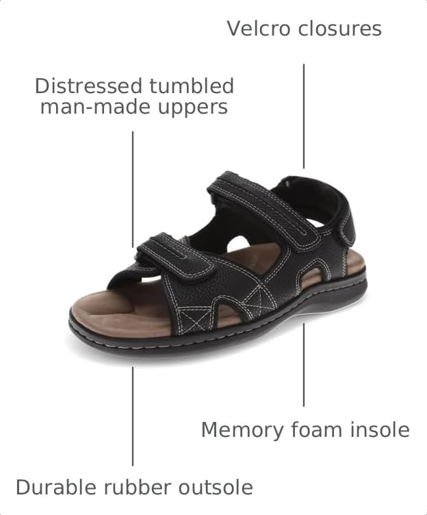 Image of DOCKERS Mens Newpage Outdoor Sport Sandals with Memory Foam
