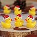 50Pcs Mini Resin Ducks, Mini Christmas Ducks Miniature Duck Figures Ornament for Craft, Dollhouse, Garden Decoration, Home Decorations Christmas Party Favors Gift