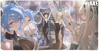 ニケ 2.5周年 マウスパッド 大型マウスパッド 勝利の女神 シンデレラ モリー ミハラ グレイブ リトルマーメイド キーボードパッド ゴム底 耐洗い表面 耐久性良い 滑り止め (E,900X400X3MM)