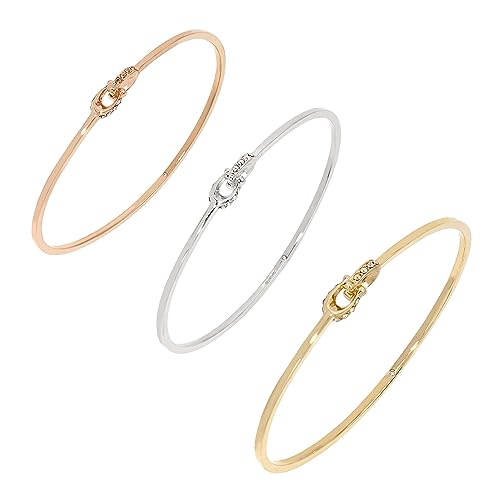 Coach Women's Signature C Logo Bangle Bracelet Set2