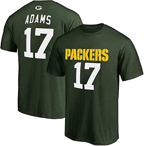 NFL Boys Youth 8-20 Team Color Mainliner Official Player Name & Number T-Shirt (Davante Adams, Youth X-Large 18-20)