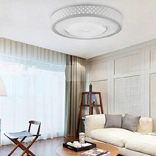 Lampe de plafond créative en fer forgé blanc rond de 30cm - 7