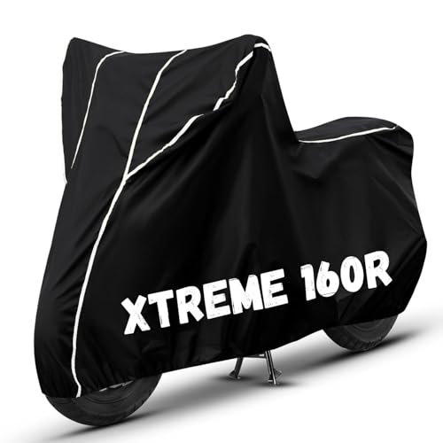 Image of Bike Cover for Xtreme 160R 100% Waterproof, Dustproof & Scratch Resistant| Fully Bottom Elastic UV Resistant Heavy Duty Body Cover | All Weather Outdoor Use