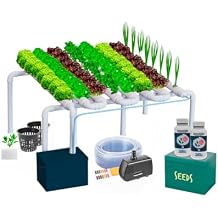 Hydroponic Kit N15 NFT System for 64 Plants, Complete Indoor Garden with Nutrients, Seeds & Accessories