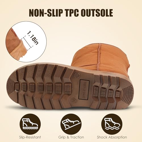 Women’s Snow Boots for Winter Waterproof Mid-Calf Warm Fur Lining Boots Ultra Comfortable Outdoor Shoes Classic4