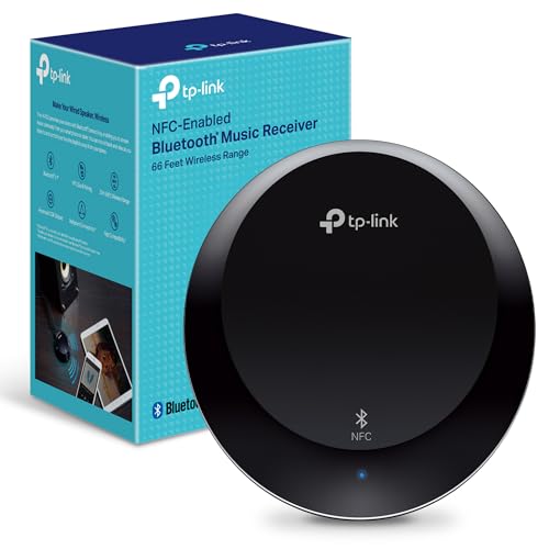 TP-Link Bluetooth Stereo Audio Music Receiver Adapter with NFC Technology for TV, iPhones, iPads, Smartphones, Tablets, Laptop and any Bluetooth-enabled device, 3.5 mm or RCA Jacks - Black (HA100) TP-Link Bluetooth Stereo Audio Music Receiver Adapter with NFC Technology for TV, iPhones, iPads, Smartphones, Tablets, Laptop and any Bluetooth-enabled device, 3.5 mm or RCA Jacks - Black (HA100)