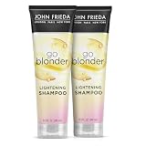John Frieda Go Blonder Lightening Shampoo, Gradually Lightens Blonde Color, For Natural or Color-Treated Hair, Formulated with a Citrus Botanical Blend, Paraben Free, 8.3 Oz, Pack of 2