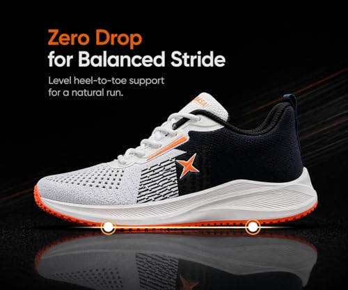 Image of Kraasa Men's Running Shoes | Breathable Mesh Upper | Lightweight Phylon Sole | Cushioned EVA Insole | Comfortable Sports & Casual Sneakers for Gym, Walking & Daily Use