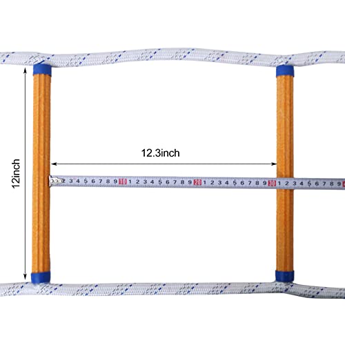 Image of Rope Ladder,16 Feet Emergency Fire Escape Ladders Flame Resistant Safety Rope Ladder with Hooks,Fast to Deploy Sturdy and Strong Portable and Reusable 2 Story,Weight Capacity up to 2000 Pounds