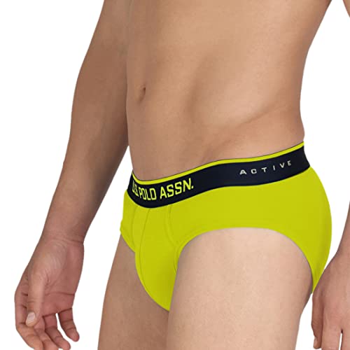 Image of U.S. Polo Assn. Mens Cotton Coolmax Solid I706 Briefs - Pack of 1