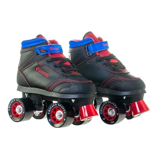 Chicago Boys Sidewalk Roller Skate - Black Youth Quad Skates