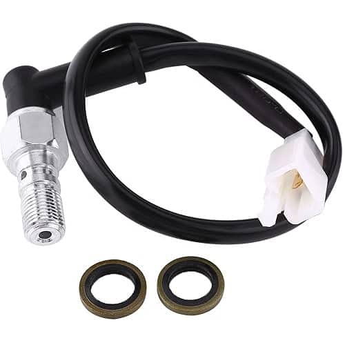 AUTOZOCO Interruptor de luz de presión de freno hidráulico trasero de motocicleta universal...