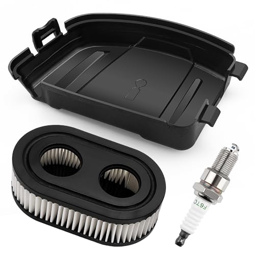 VooGenzek Tapa de Filtro de Aire Cortacésped, Filtro de Aire 798452, F6TC Bujía Reemplazo, Compatible con Briggs & Stratton los Modelos Verticales Pequeños 625E, 625EXi, 650EXi, 675EXi