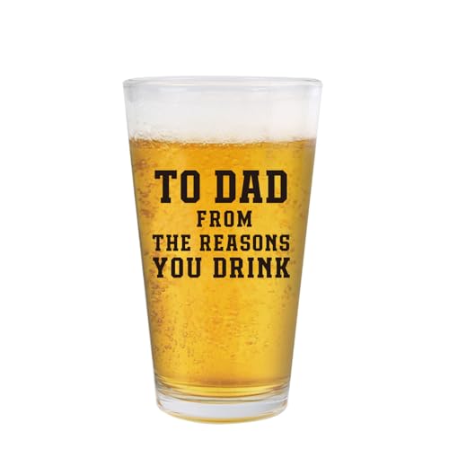 Jogskeor Dad Gifts Beer Glass, To Dad From the Reasons You Drink ...