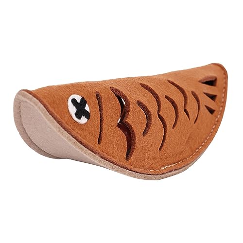 aqxreight Brown Roast Fish en Forme d'animaux de Compagnie Jouet