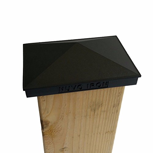 Nuvo Iron Pyramid Post Cap, 4" X 6" - Black #TOP5