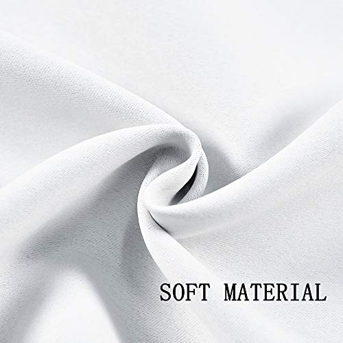 Decovsun Solid Pure Off White Grommet Valance For Windows 70X18 Inches Valance For Kitchen Blackout Curtain Valance For Living Room Short Straight Drape Valance For Bedroom Kids Room 1 Panel #TOP3