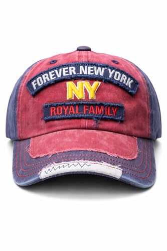 Image of Adjustable Soft Cotton Denim Cap for Men Women Baseball Vintage Washed Distressed Hats Adjustable Stylish Cap Regular Fitted