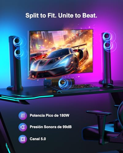 Barra de Sonido ULTIMEA 5.0ch Bluetooth RGB con Control App - Imagen 4