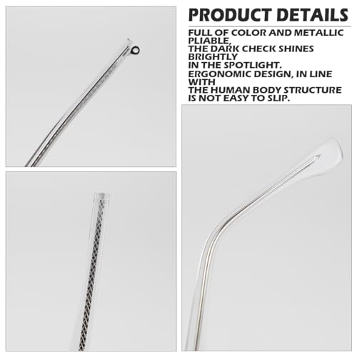 LNQ LUNIQI 1 Pair Metal Eyeglass Replacement Arm, Eyewear Frame Temple Replacement Universal Sunglasses Arm Legs Replacement for Thin Metal Glasses, Sunglasses(Clear)