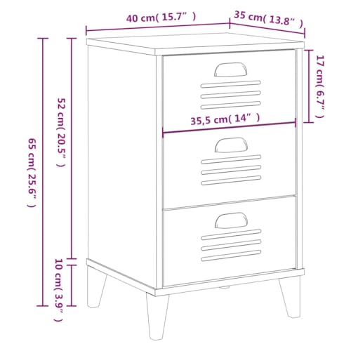 Table de chevet VIKEN pour optimiser les petits espaces de nuit