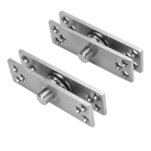 Heavy Duty Door Pivot Hinge, 360° Rotating Stainless Steel Ball Core Concealing Hinges for Wooden, Aluminum, Glass Doors, 220lbs Capacity, 32 Screws Included