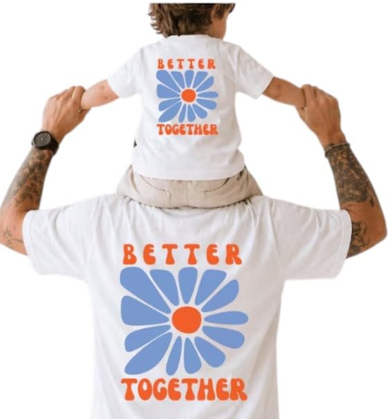 Fathers day theme Better Together Family Matching tshirt combo set. Father Son daughter Twinning Outfit for Photoshoot | Gift for new daddy husband | clothes baby romper for boys girls-image-47