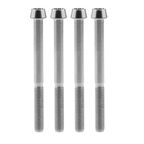 Image of Titanium Ti Bolt M5x9 16 18 20 25 30 35 40 45 50 55 60mm Tapered Head Screws Pack of 4 (M5x60mm, Normal Titanium)