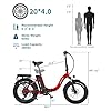 NARRAK Fat Tire Folding Electric Bike, 48V & 624Wh Lithium Removable Battery, Peak 1100W Brushless Motor, Max Speed 28Mph, M5 Large LCD Display, Suspension, Step-Over/Thru Frame (Step-Thru Red) #1