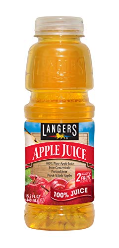Image of Langers 100% Apple Juice, 15.2 Fl Oz (Pack of 12)