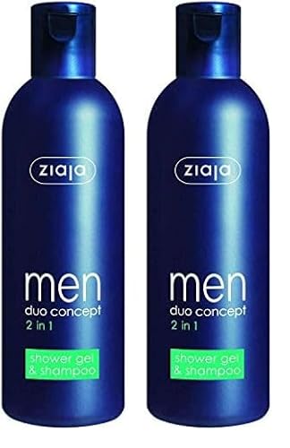 Ziaja Gel De Ducha y Champú 2 en 1 para Hombre 300ml (Paquete de 2)