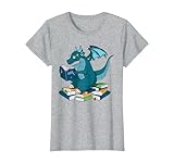 Whimsical Dragon Reading Books Nerd Fantasy Readers T-Shirt